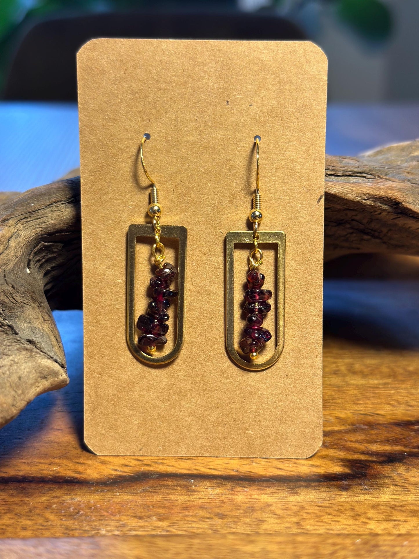 Beaded amethyst earrings