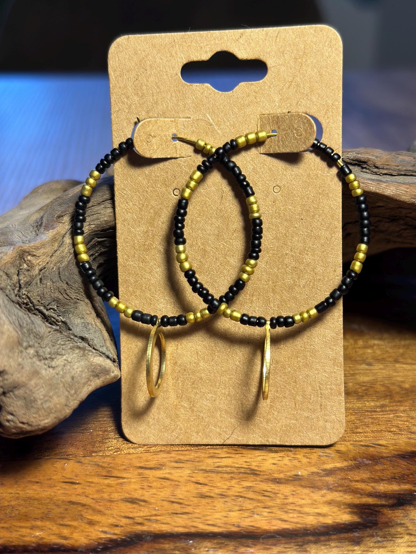 Beaded hoop earrings