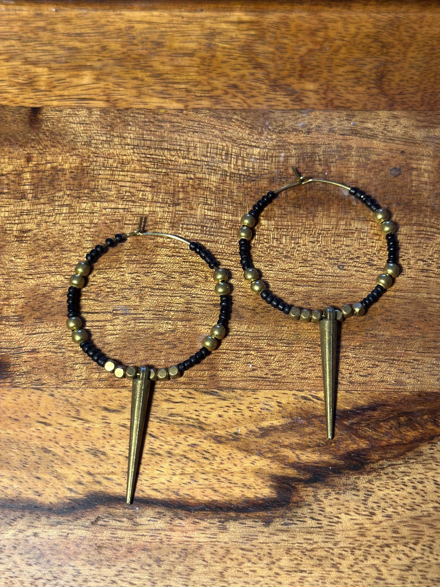 Beaded hoop earrings