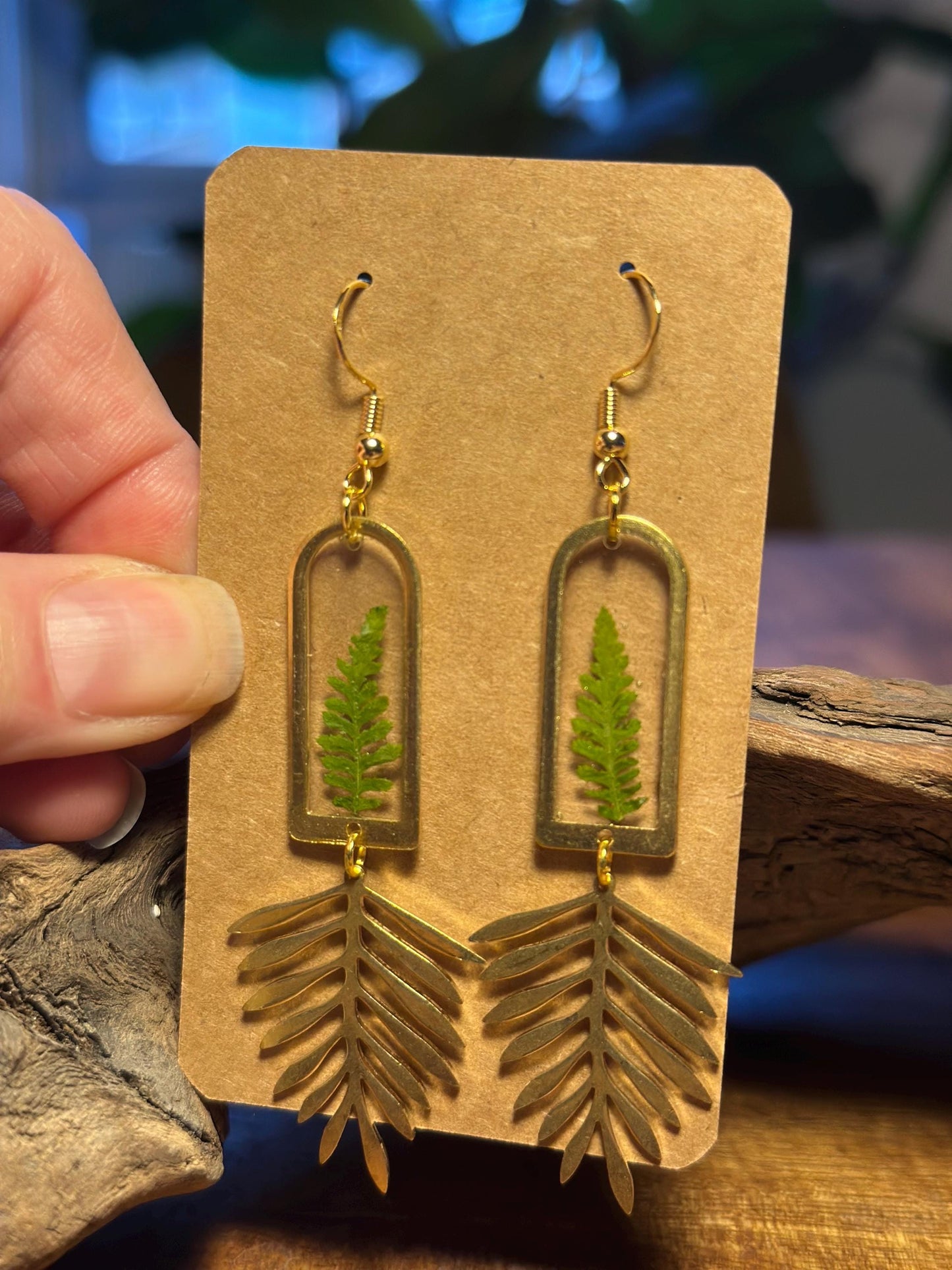 Resin and beaded earrings