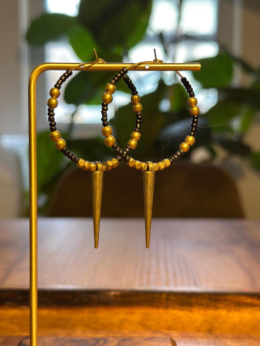 Beaded hoop earrings