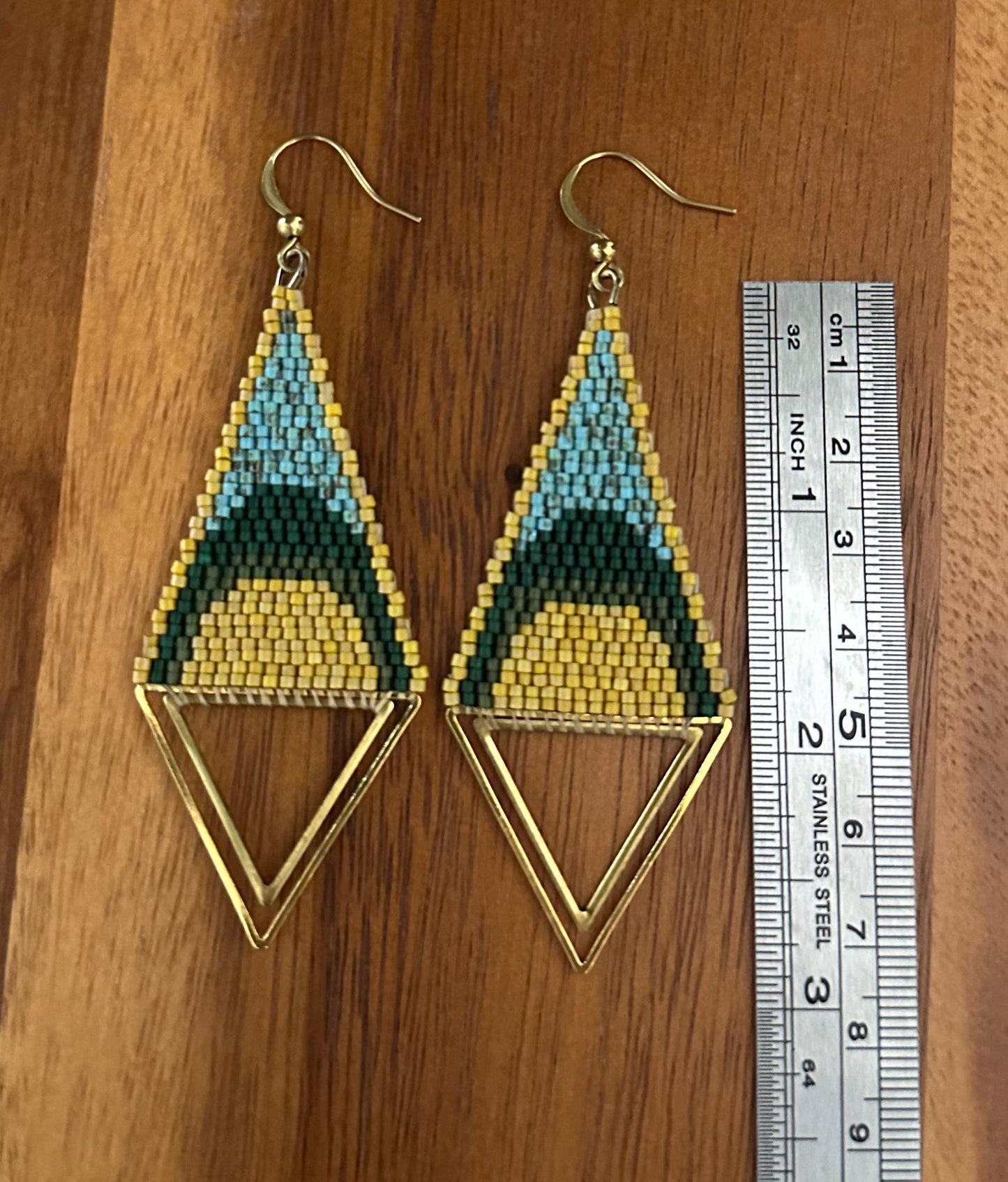 Hand-Beaded Fringe Earrings