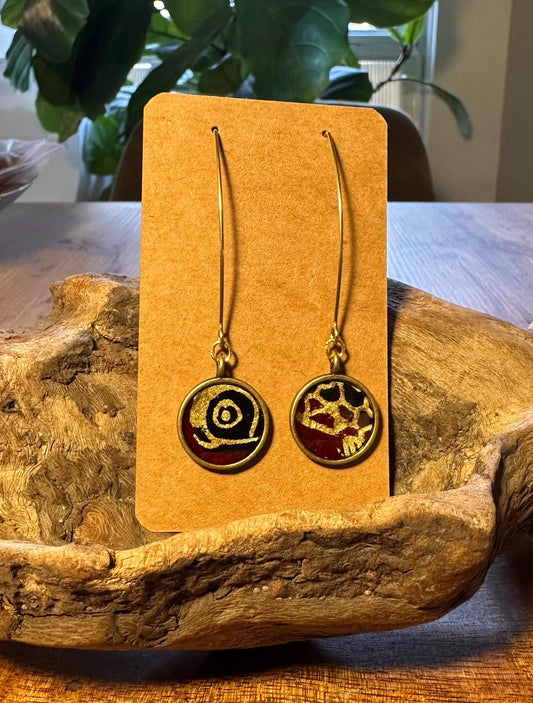 Resin and beaded earrings