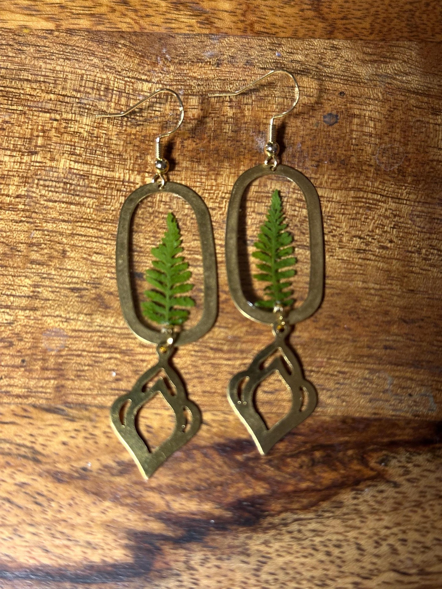 Resin and pressed flower earrings