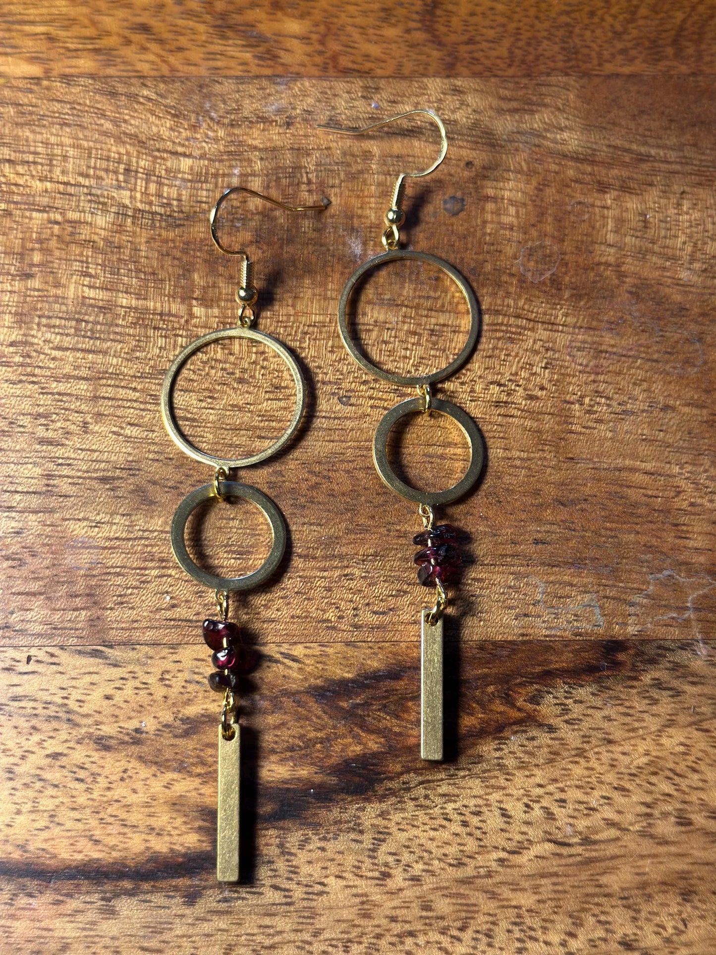 Beaded amethyst earrings