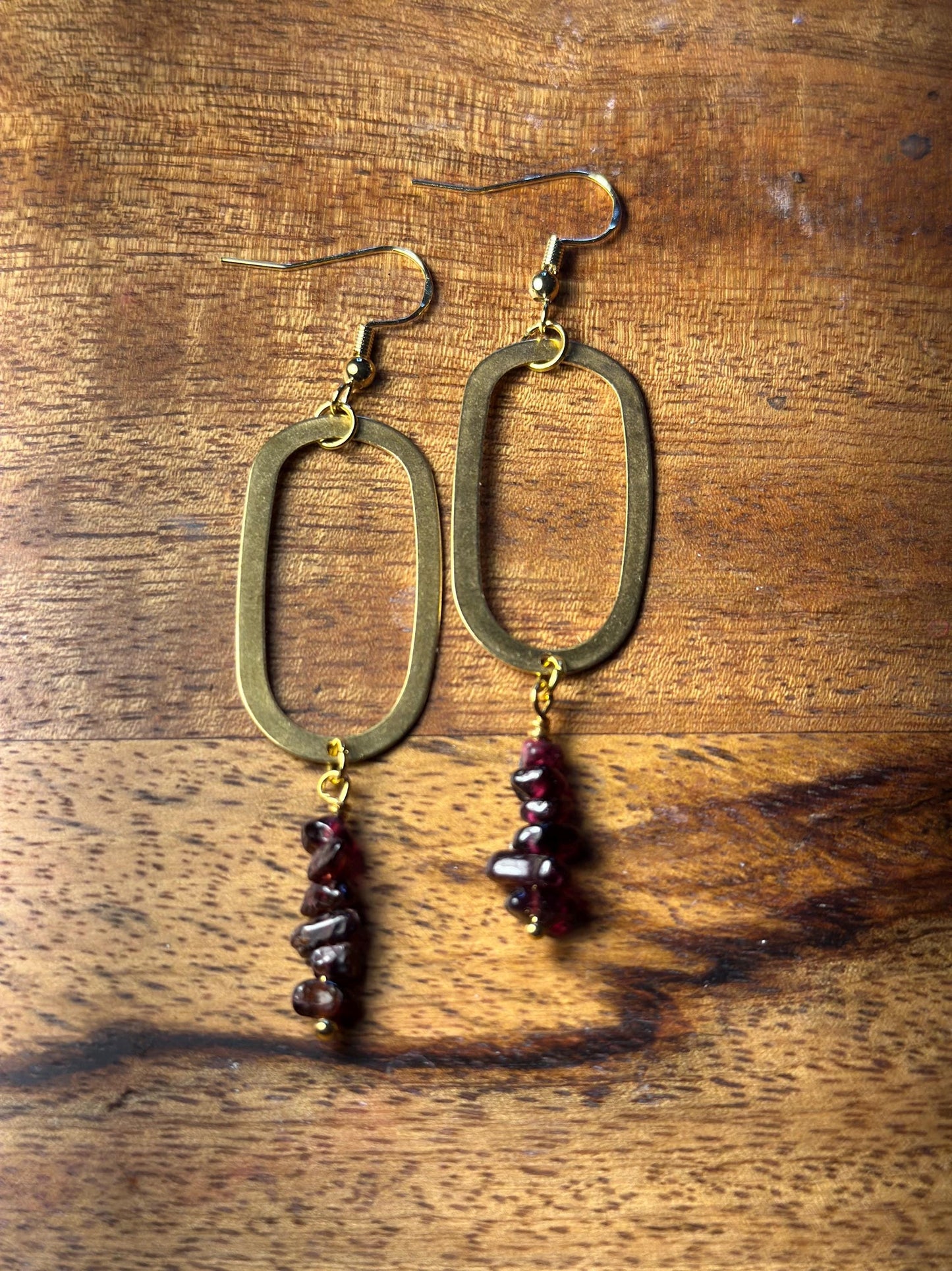 Beaded amethyst earrings