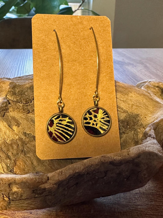 Resin and beaded earrings