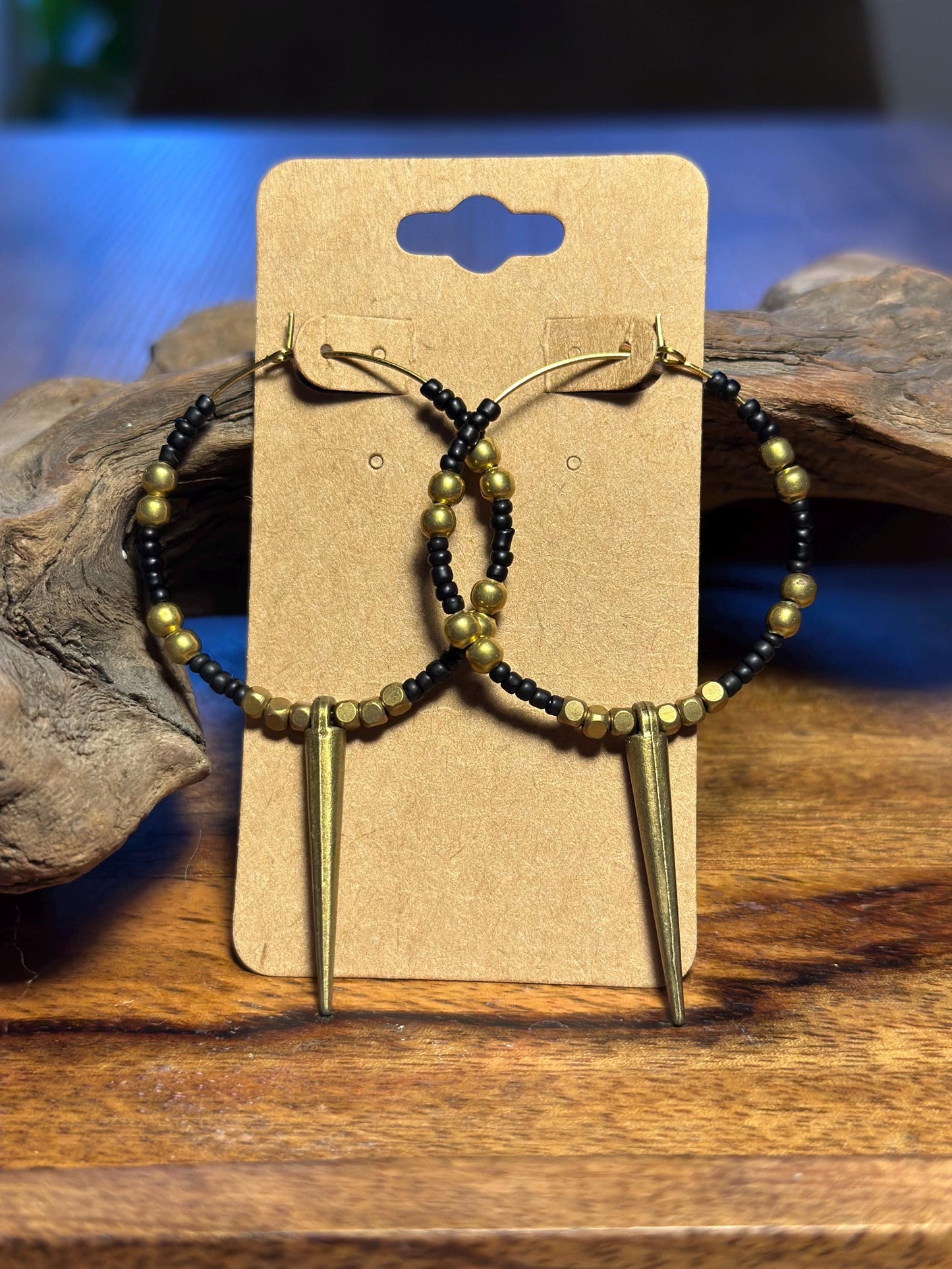Beaded hoop earrings