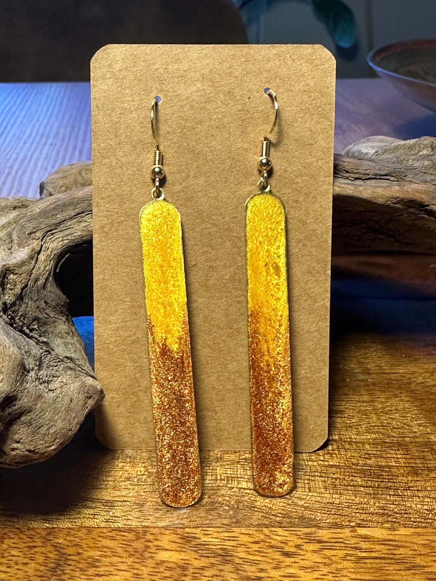 Resin and beaded earrings