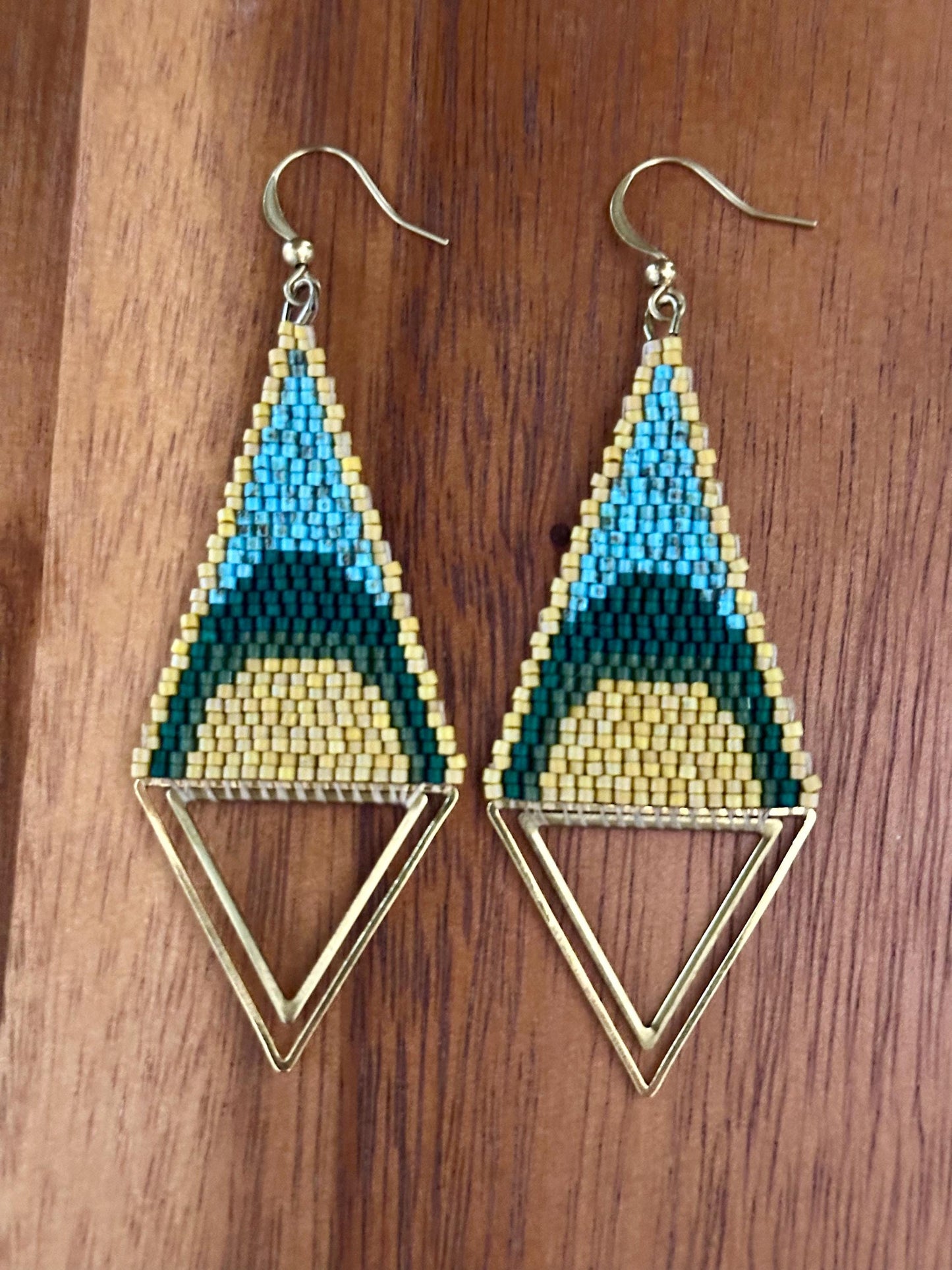 Hand-Beaded Fringe Earrings