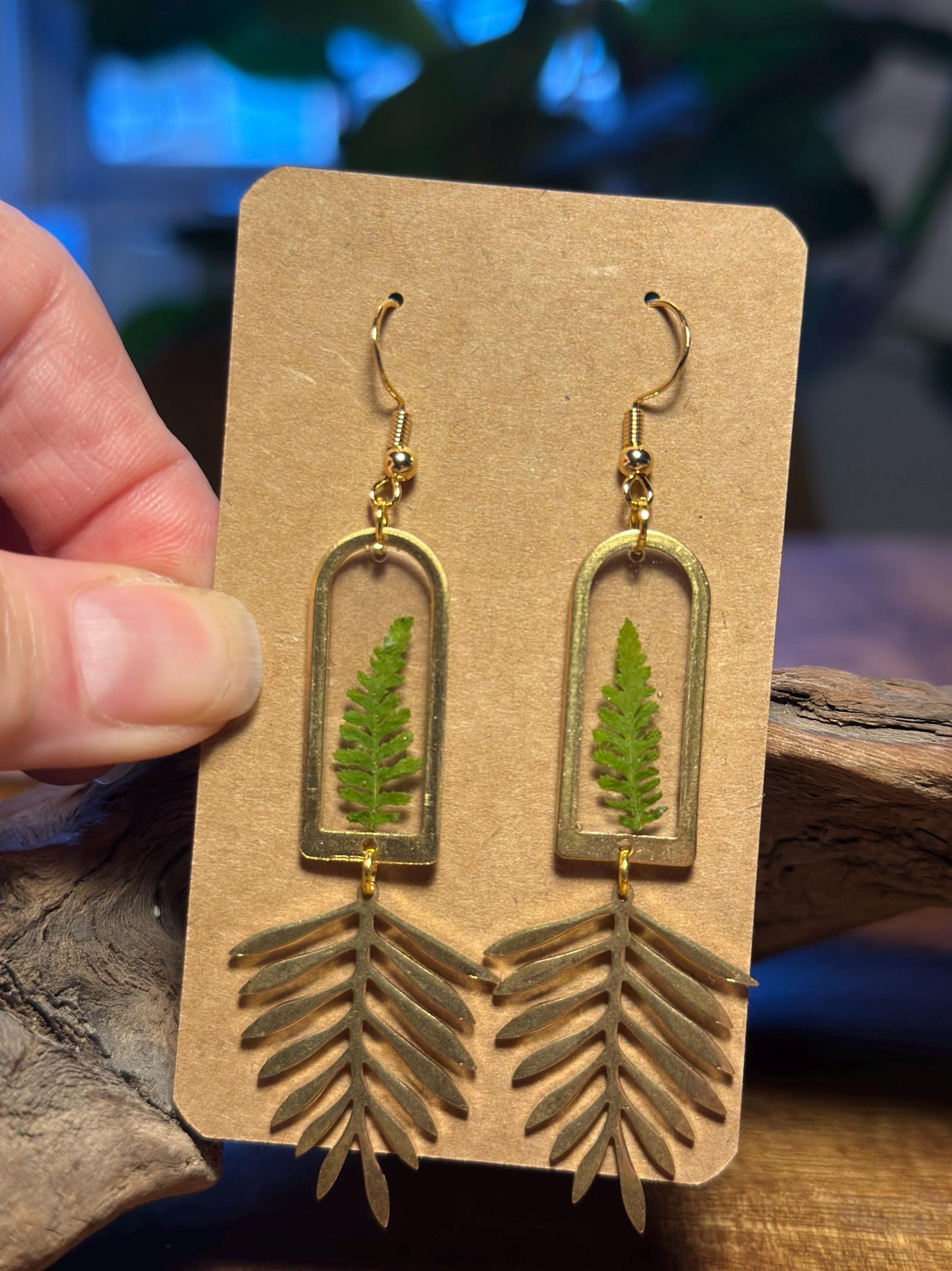 Resin and beaded earrings
