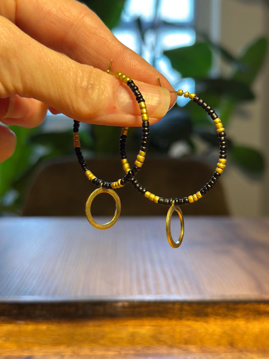 Beaded hoop earrings