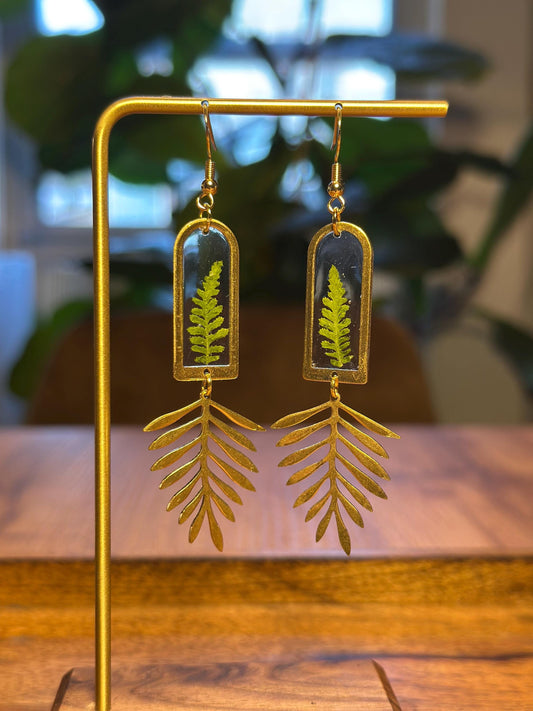 Resin and beaded earrings