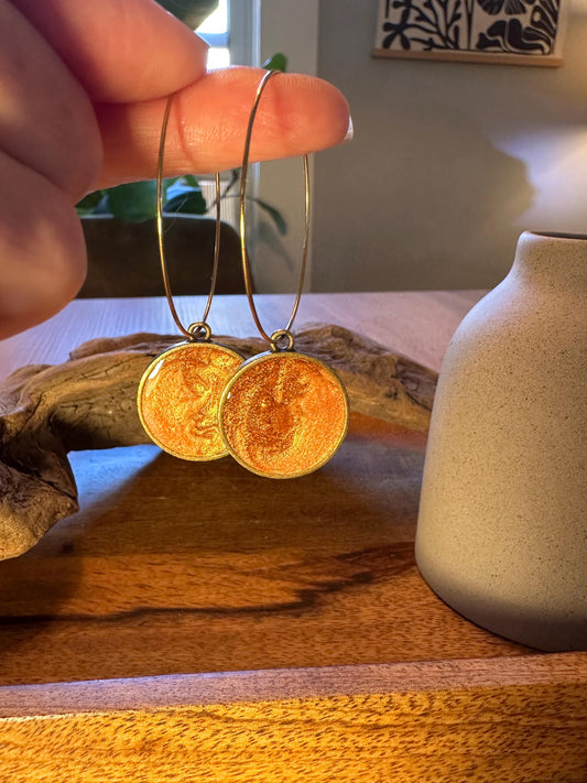 Resin and beaded earrings