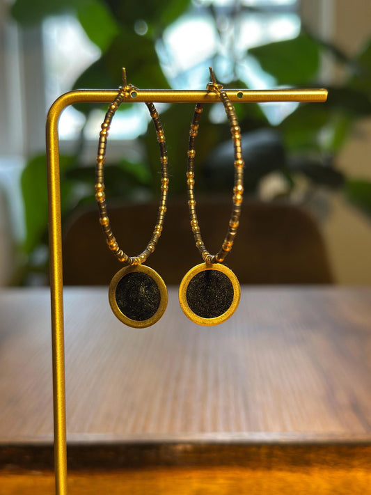 Beaded hoop earrings